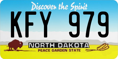 ND license plate KFY979