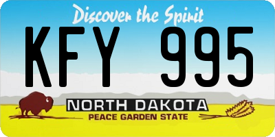 ND license plate KFY995