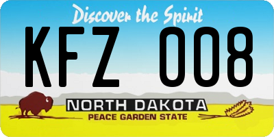 ND license plate KFZ008