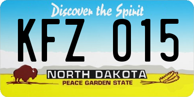 ND license plate KFZ015