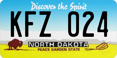 ND license plate KFZ024