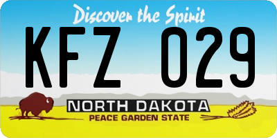 ND license plate KFZ029