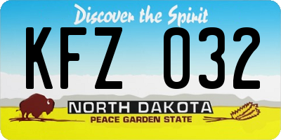 ND license plate KFZ032