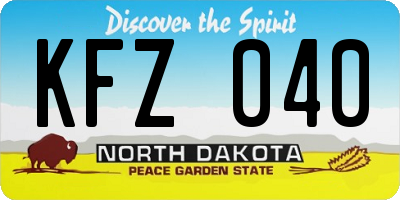 ND license plate KFZ040