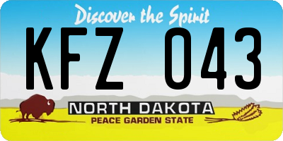 ND license plate KFZ043