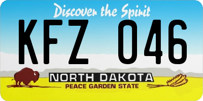 ND license plate KFZ046