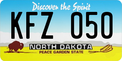 ND license plate KFZ050