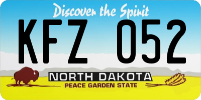 ND license plate KFZ052