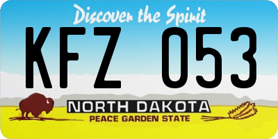 ND license plate KFZ053