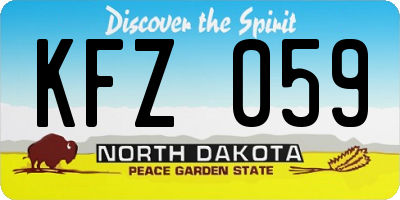 ND license plate KFZ059