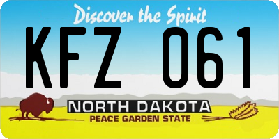 ND license plate KFZ061