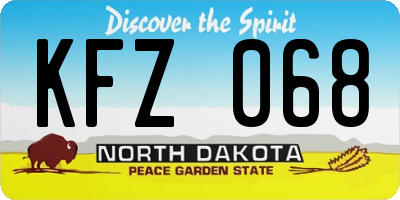ND license plate KFZ068