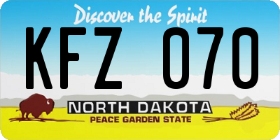 ND license plate KFZ070