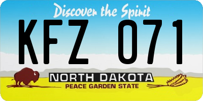 ND license plate KFZ071