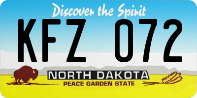 ND license plate KFZ072