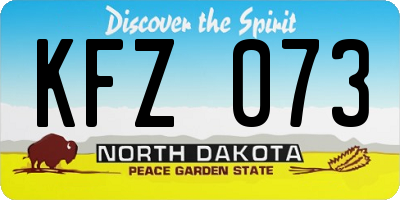 ND license plate KFZ073