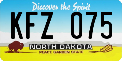 ND license plate KFZ075