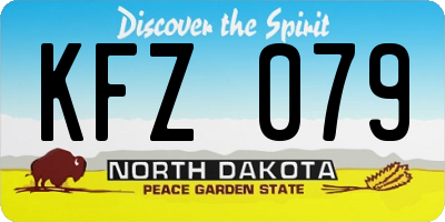 ND license plate KFZ079