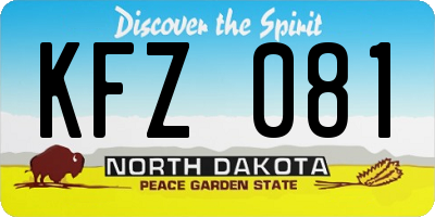 ND license plate KFZ081