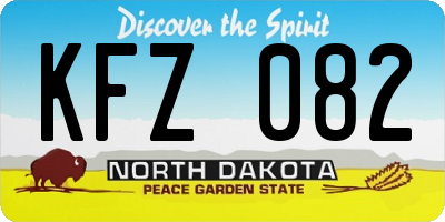 ND license plate KFZ082