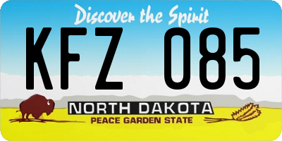 ND license plate KFZ085