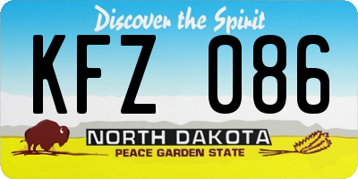 ND license plate KFZ086
