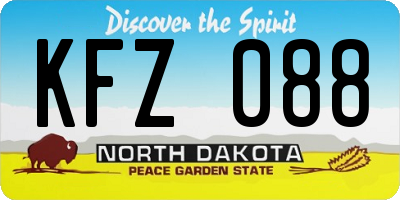 ND license plate KFZ088