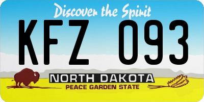 ND license plate KFZ093