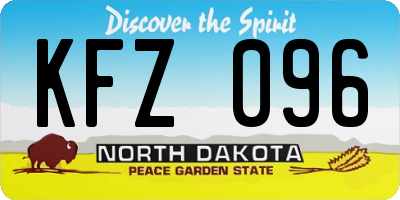 ND license plate KFZ096
