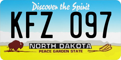 ND license plate KFZ097