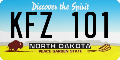 ND license plate KFZ101