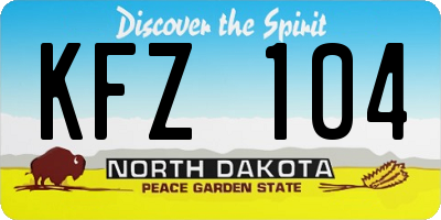 ND license plate KFZ104