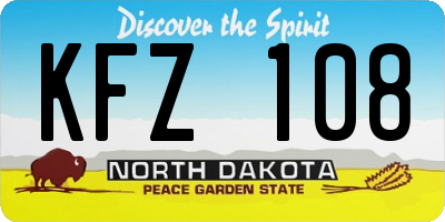 ND license plate KFZ108