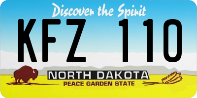 ND license plate KFZ110