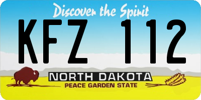 ND license plate KFZ112