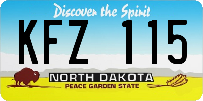 ND license plate KFZ115