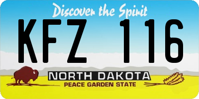 ND license plate KFZ116