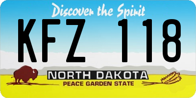 ND license plate KFZ118