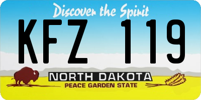 ND license plate KFZ119
