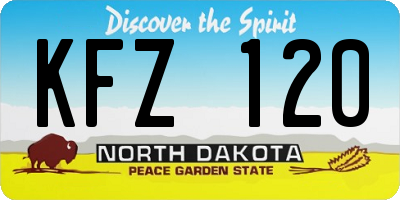 ND license plate KFZ120