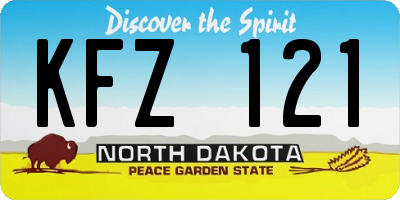 ND license plate KFZ121