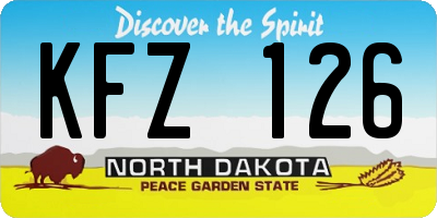 ND license plate KFZ126