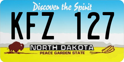 ND license plate KFZ127