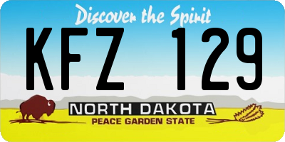 ND license plate KFZ129