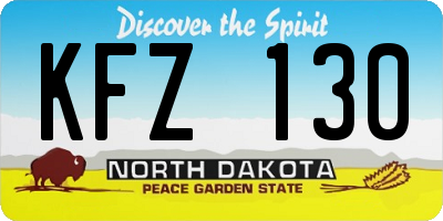 ND license plate KFZ130
