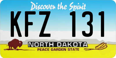 ND license plate KFZ131