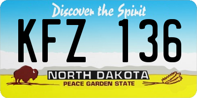 ND license plate KFZ136