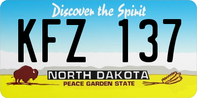 ND license plate KFZ137