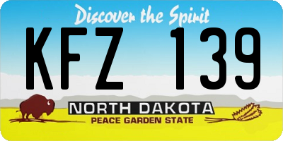ND license plate KFZ139