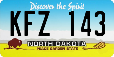 ND license plate KFZ143